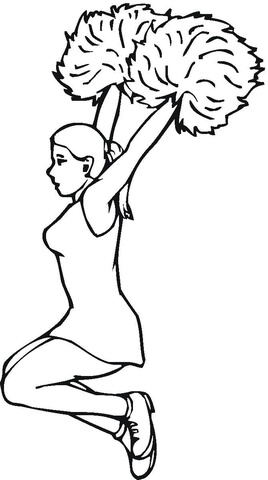 Cheerleader  Coloring Page